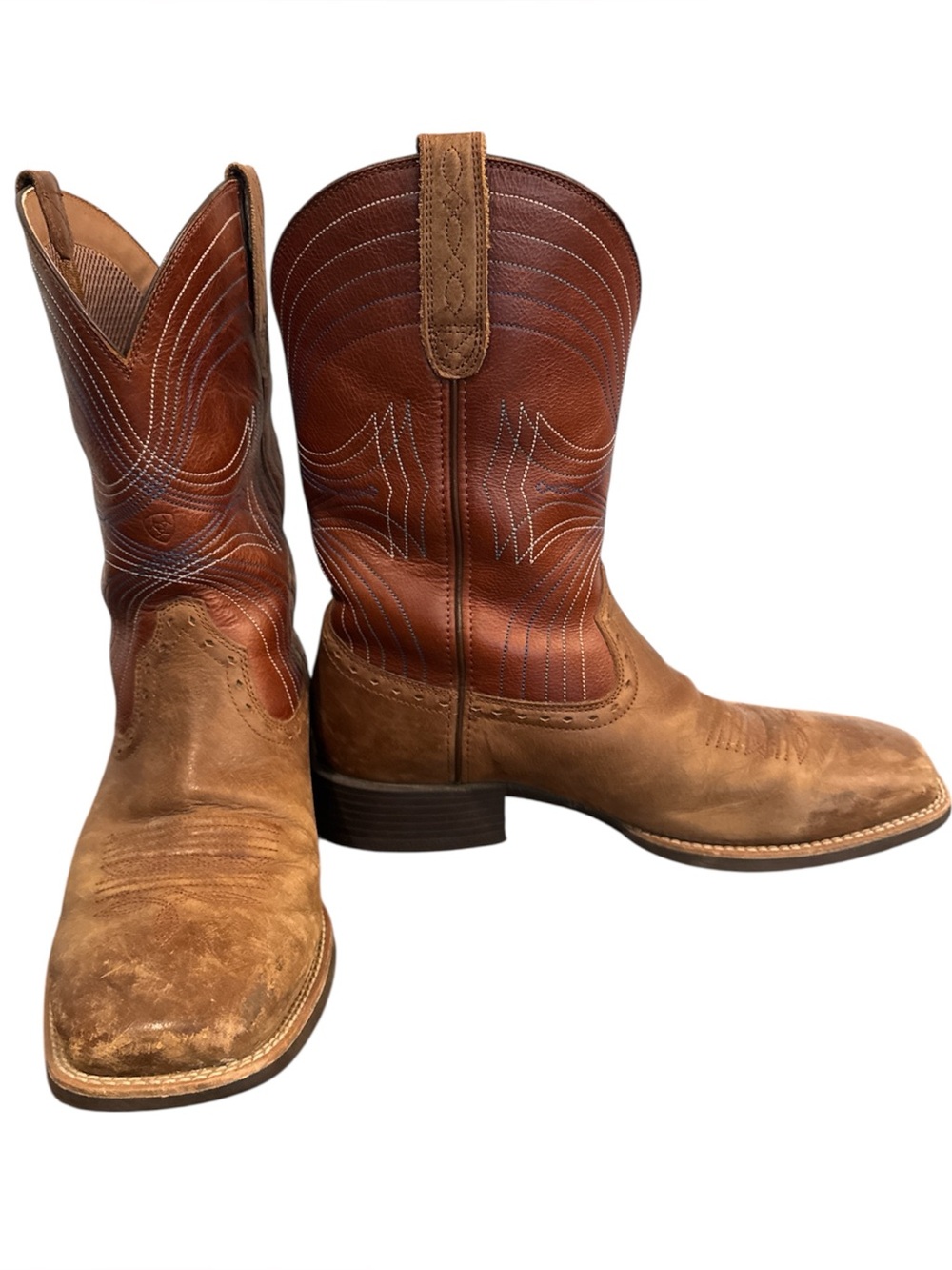Ariat Men’s Sport Wide Square Toe Western Boots Sz 10.5 EE Wide